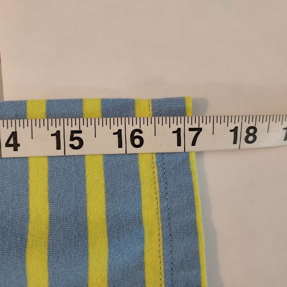 SAINT JAMES L'ATELIER Womens Size 10 Blue Yellow Nautical Striped Cotton Top - Picture 12 of 13